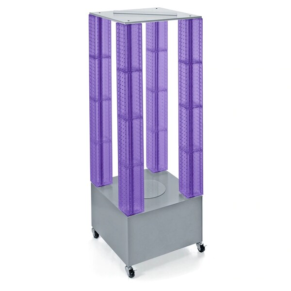 Multi-Tower Pegboard Floor Revolving Display Panel Size 4"W x 48"H